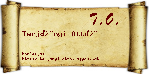 Tarjányi Ottó névjegykártya